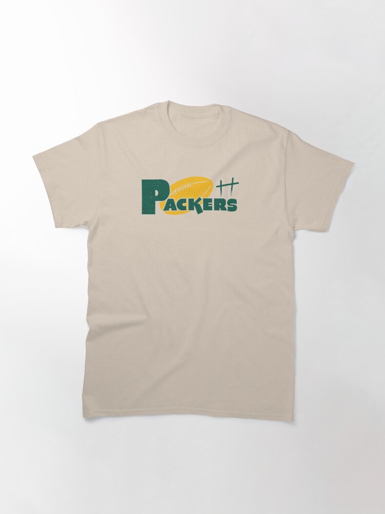 deadmansupplyco Vintage Packers Logo with 'Packers' Text (Yellow) Crewneck Sweatshirt