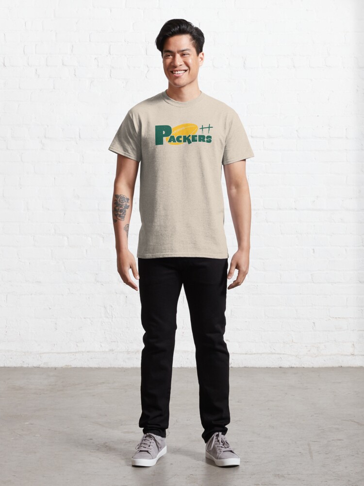 deadmansupplyco Vintage Packers Logo with 'Packers' Text (Yellow) Crewneck Sweatshirt