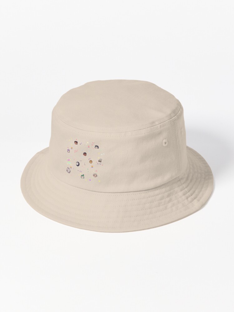 Bucket Hat Reversible Women's One Size Polka Dot Black White + Shiny  black side