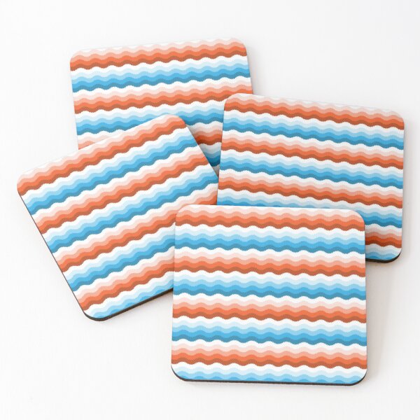 Item preview, Copy of Blue, red and white wavy stripes pattern designed and sold by Osting.