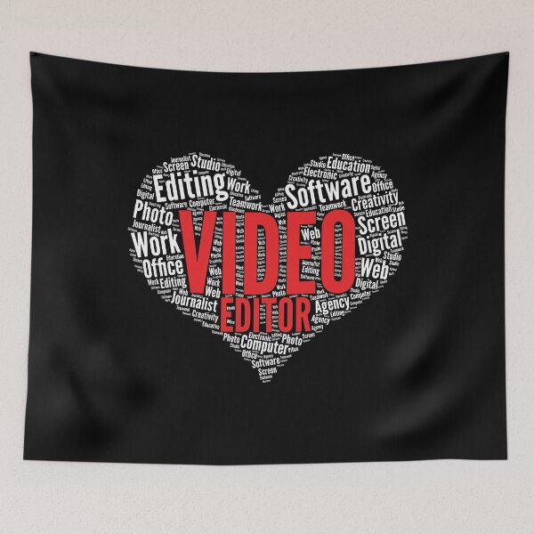 Item preview, Video editor Heart Shape Word Cloud Design print designed and sold by theodoros20.