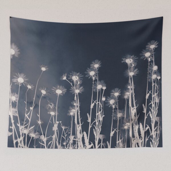 Item preview, Daisy Flowers in Moonlight Dark Floral Abstract designed and sold by tanjica.