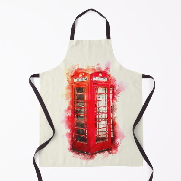 Item preview, London Phone Booth in Red Watercolor designed and sold by Andreea Eva Herczegh.