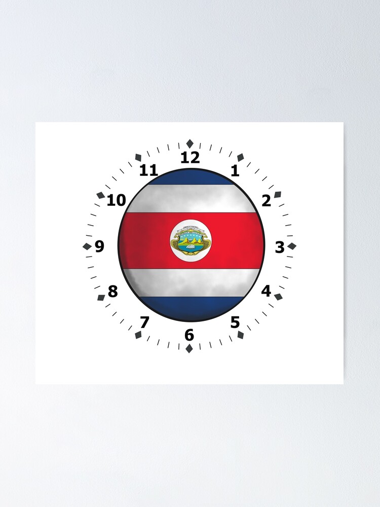 "costa rica clock" Poster for Sale by ZiphGames Redbubble