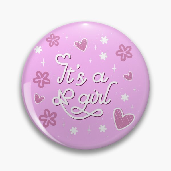 Item preview, Adorable design "It's a girl" with hearts and flowers. designed and sold by BabyClub-by-JC.