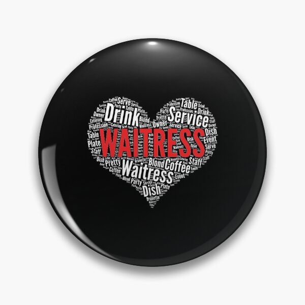 Item preview, Waitress Heart Shape Word Cloud Design design designed and sold by theodoros20.