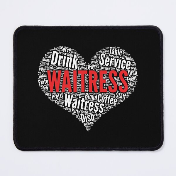 Item preview, Waitress Heart Shape Word Cloud Design design designed and sold by theodoros20.