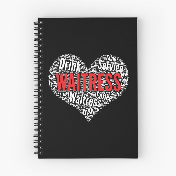 Item preview, Waitress Heart Shape Word Cloud Design design designed and sold by theodoros20.