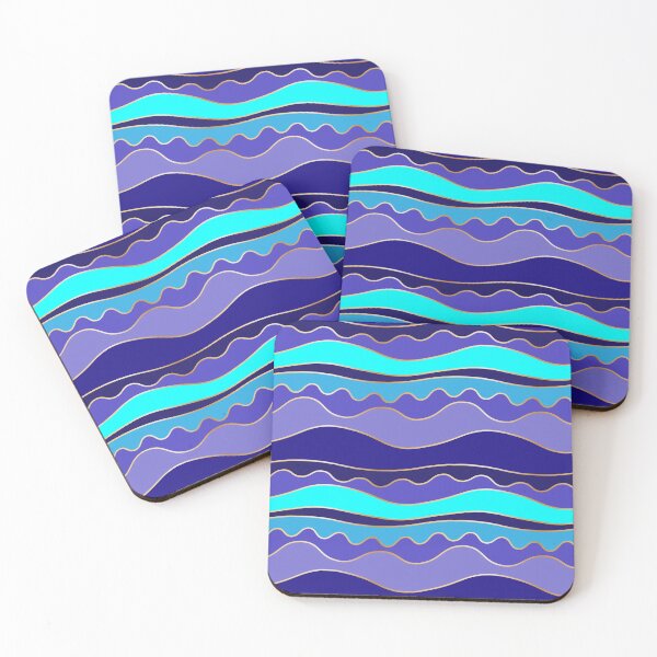 Item preview, Blue wavy geometric pattern designed and sold by Osting.