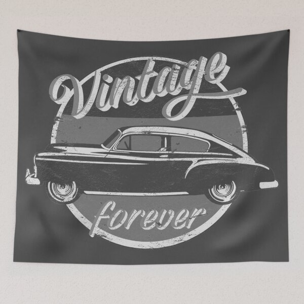 Item preview, Vintage Car Forever Distressed Slogan Design designed and sold by TrulyEpoque.