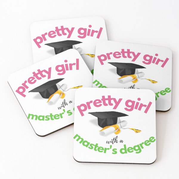 Item preview, Pretty Girl With A Master's Degree  //  Pretty Girls Class of 2022 Graduation - Pink & Green designed and sold by GLifestyle.