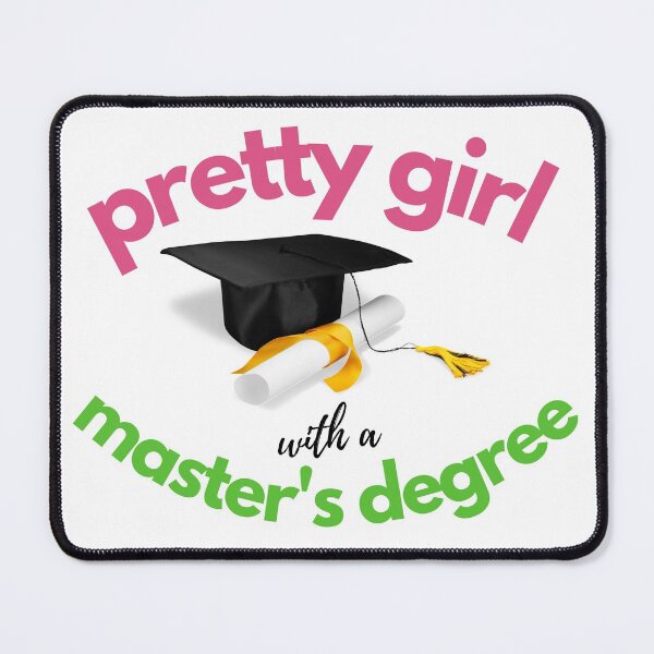 Item preview, Pretty Girl With A Master's Degree  //  Pretty Girls Class of 2022 Graduation - Pink & Green designed and sold by GLifestyle.