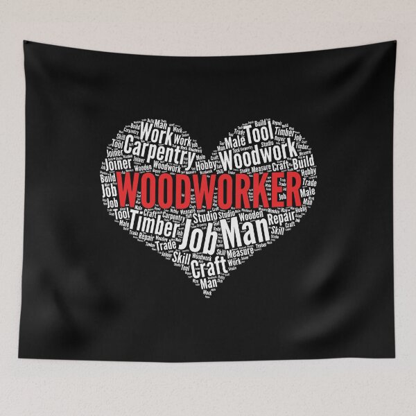 Item preview, Woodworker Heart Shape Carpenter Carpentry Woodworker design designed and sold by theodoros20.