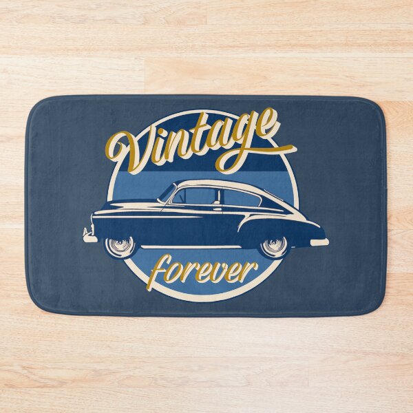Item preview, Vintage Car Forever Blue And Orange Slogan Design designed and sold by TrulyEpoque.