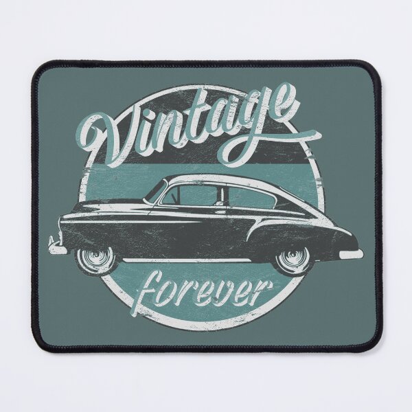 Item preview, Vintage Car Forever Teal Color Distressed Slogan Design designed and sold by TrulyEpoque.