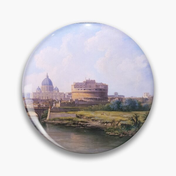Item preview, Gezicht op de Engelenburcht te Rome by Pierre-Antoine Demachy Classical Xzendor7 Old Masters Reproductions designed and sold by Xzendor7 Digital Art Creations.