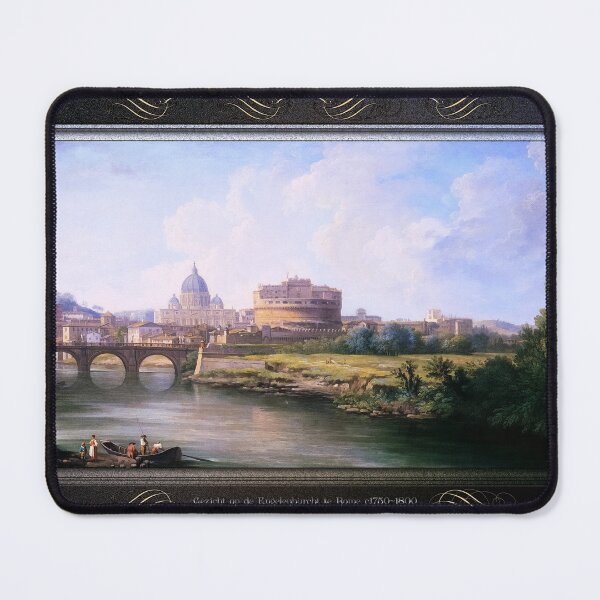 Item preview, Gezicht op de Engelenburcht te Rome by Pierre-Antoine Demachy Classical Xzendor7 Old Masters Reproductions designed and sold by Xzendor7 Digital Art Creations.