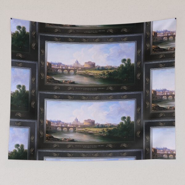 Item preview, Gezicht op de Engelenburcht te Rome by Pierre-Antoine Demachy Classical Xzendor7 Old Masters Reproductions designed and sold by Xzendor7 Digital Art Creations.