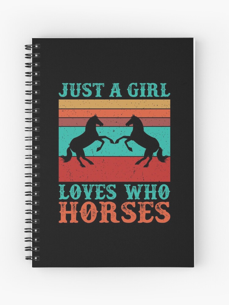 Cuaderno de espiral «Caballo para mujeres y niñas Retro Vintage Cute outfit»  de TheAzDesign | Redbubble