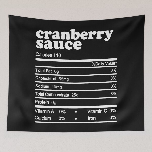 Item preview, Cranberry Sauce Nutrition Facts 2021 Thanksgiving Nutrition designed and sold by Gayle0Theberge.