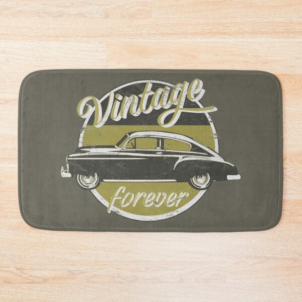 Item preview, Vintage Car Forever Mustard Yellow Color Distressed Slogan Design designed and sold by TrulyEpoque.