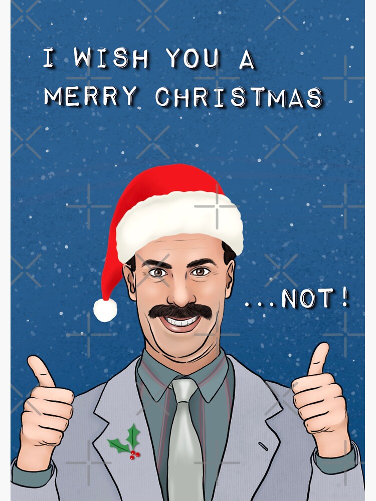 "Borat Christmas card" Sticker for Sale by SplendidArt Redbubble