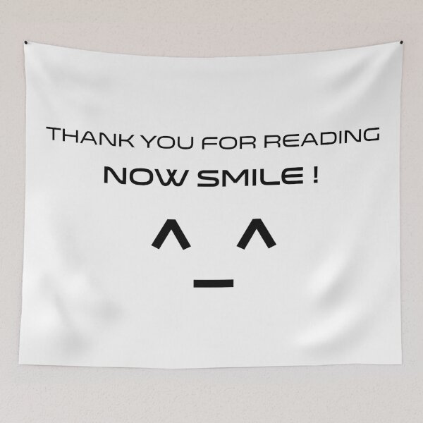 Item preview, Thank you for reading. Now smile! designed and sold by PlacidHinds.