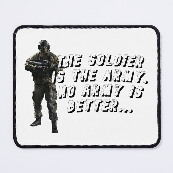 Item preview, THE SOLDIER IS THE ARMY. NO ARMY IS BETTER! (DESIGN 2021) designed and sold by MilitaryStore.