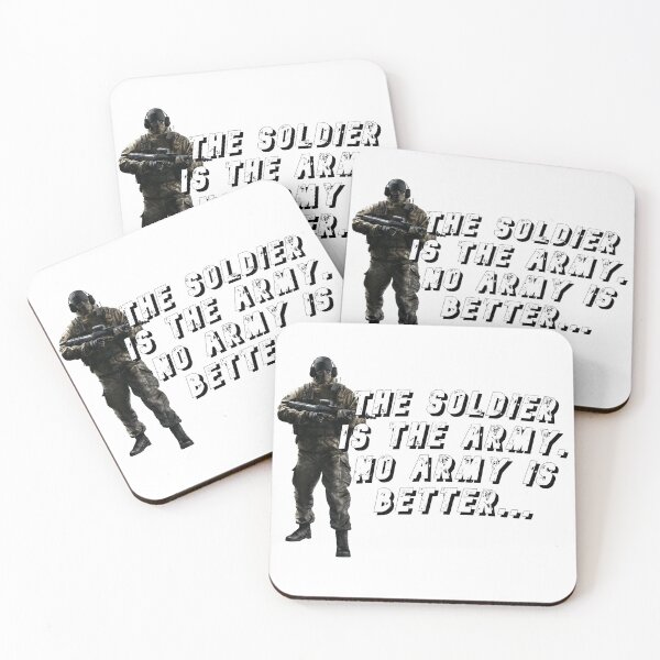 Item preview, THE SOLDIER IS THE ARMY. NO ARMY IS BETTER! (DESIGN 2021) designed and sold by MilitaryStore.