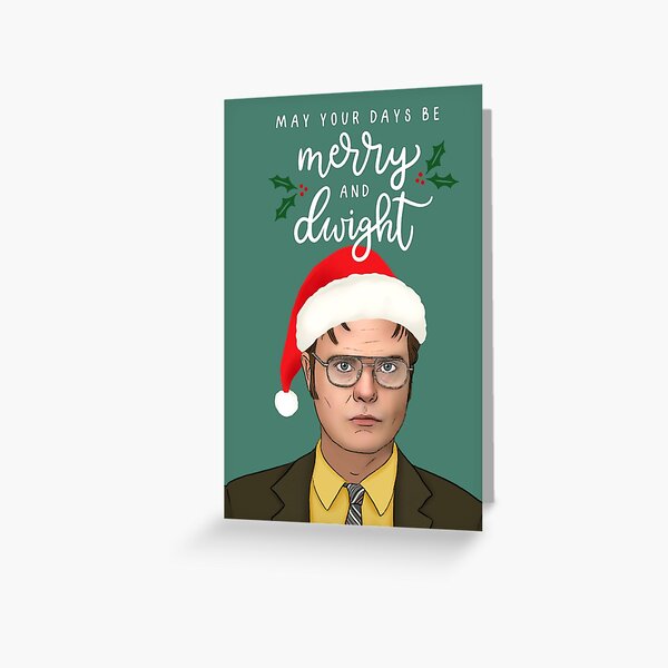 Item preview, Dwight schrute Christmas card designed and sold by Swish & Scribble.