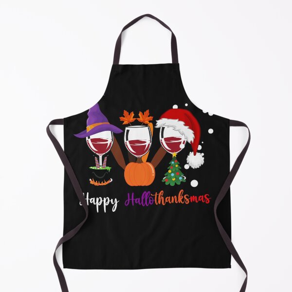Artikelvorschau, Happy Hallothanksmas Weinliebhaber Weinglas Thanksgiving Lustiger Wein entworfen und verkauft von Anela-MC.