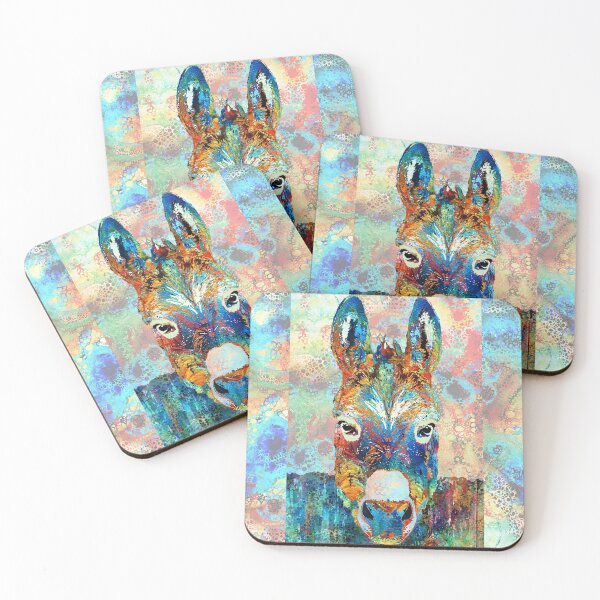 Item preview, Colorful Donkey Farm Art - Hidden Gem Series designed and sold by Sharon Cummings Art.