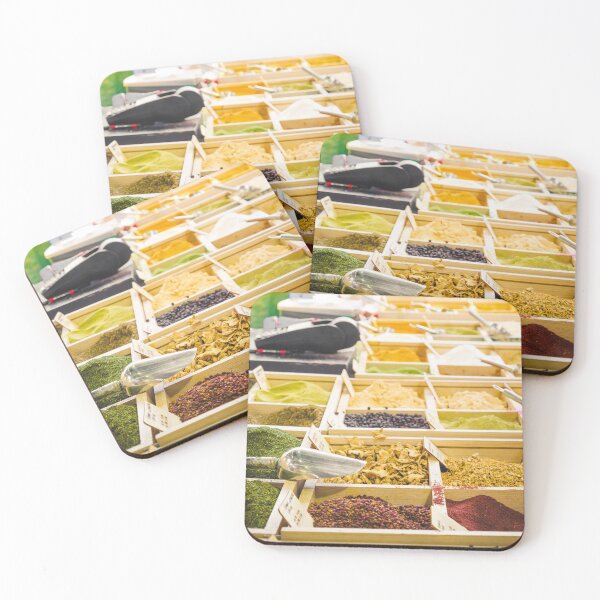 Item preview, spice shop horizontal product background colorful with cash register  designed and sold by fineartitalia.