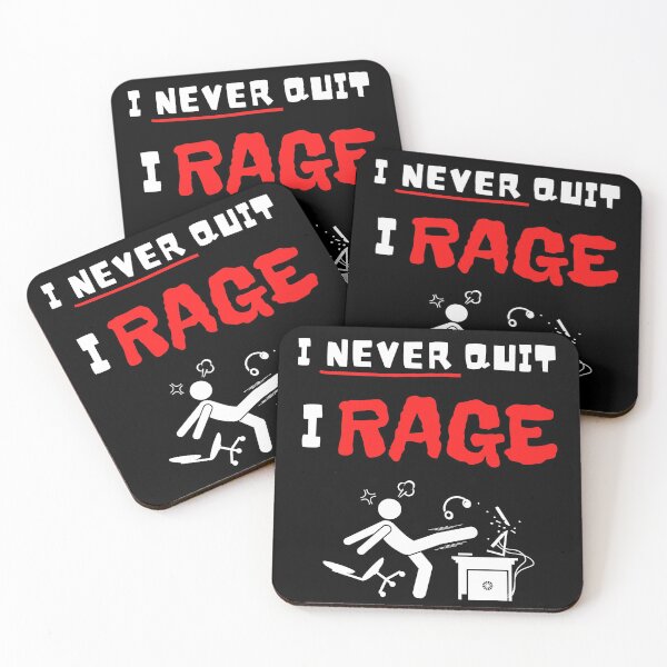 Item preview, I Never Quit I Rage Quit - Gamer Rage - Never give up designed and sold by For the love of Pixels.