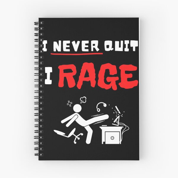 Item preview, I Never Quit I Rage Quit - Gamer Rage - Never give up designed and sold by For the love of Pixels.