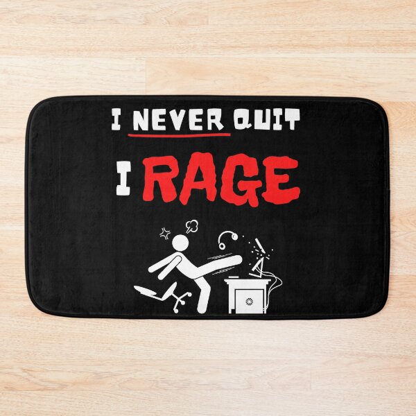Item preview, I Never Quit I Rage Quit - Gamer Rage - Never give up designed and sold by For the love of Pixels.