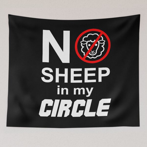 Item preview, No Sheep In My Circle Funny Sayings designed and sold by anjanaartz.