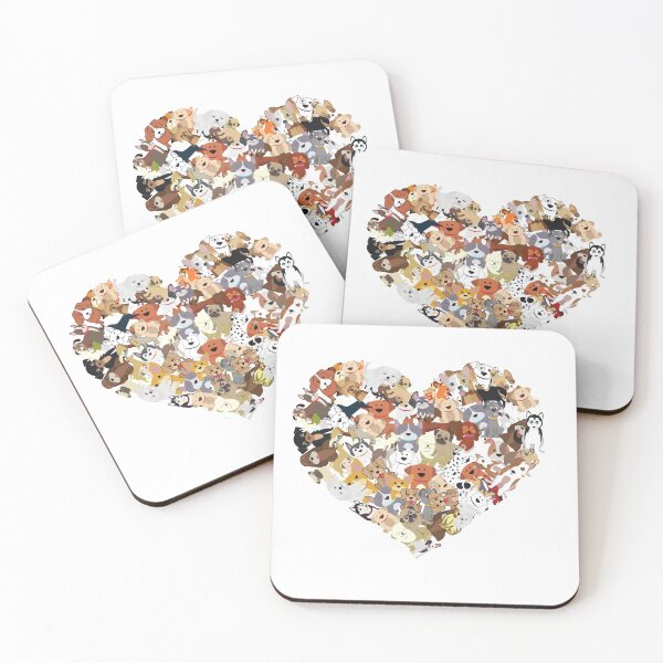 Item preview, Dogs Paw Print On My Heart  ~ Adorable dog breeds heart print for dog lovers designed and sold by haRexia.
