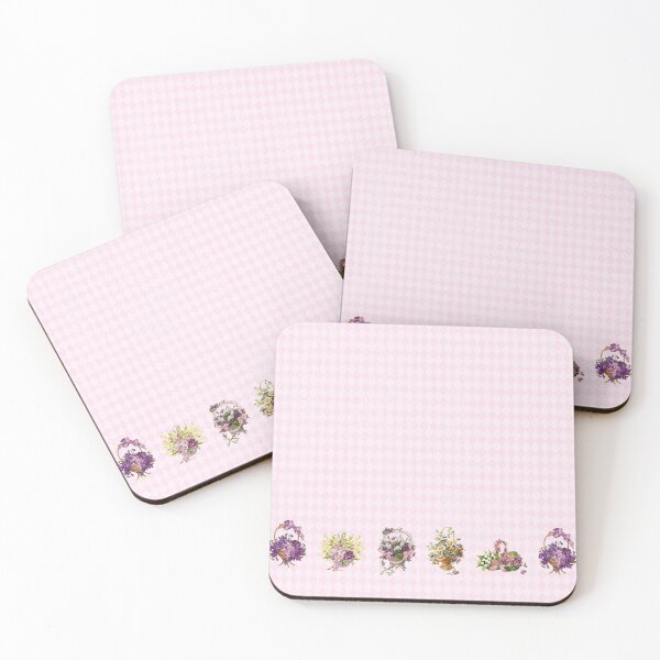 Item preview, flower basket classic lolita cottagecore border print designed and sold by Vivien Merveilles.
