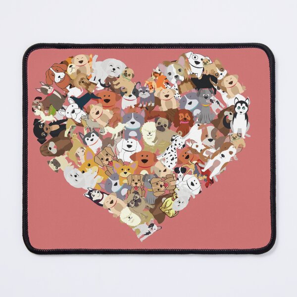 Item preview, Dogs Paw Print On My Heart  ~ Adorable dog breeds heart print for dog lovers designed and sold by haRexia.