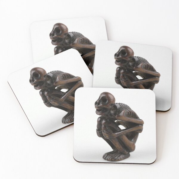Item preview, Netsuke of Crouching Figure of a Skeleton, Japan designed and sold by McSeller.
