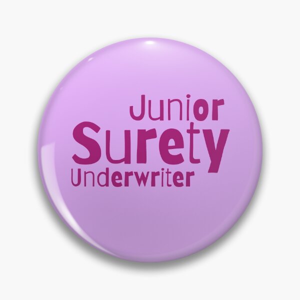 Item preview, Junior Surety Underwriter Purple Funny Font designed and sold by trendingatees.