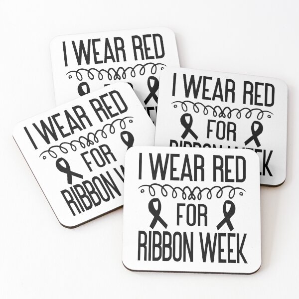 Item preview, In October We Wear Red Rainbow Red Ribbon Week Awareness  designed and sold by ghostsanda.