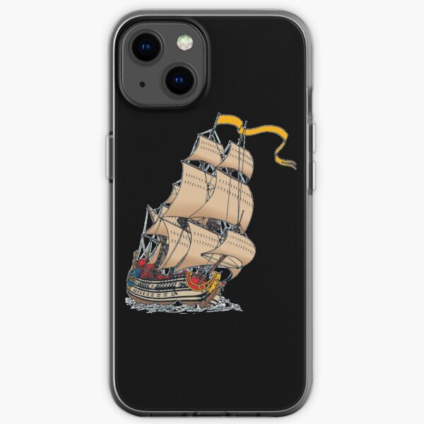 Segelschiff La Licorne, Farbbild iPhone Flexible Hülle