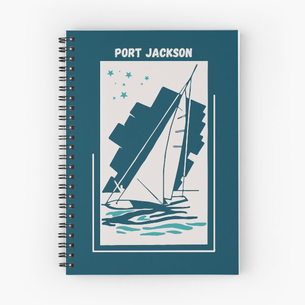 Item preview, Port Jackson in Sydney Harbour, New South Wales, Australia - Vintage Sailing Windsurfing Poster designed and sold by Vintage-TM.