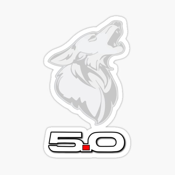 Mustang Coyoye 5.0 Badge Glossy Sticker