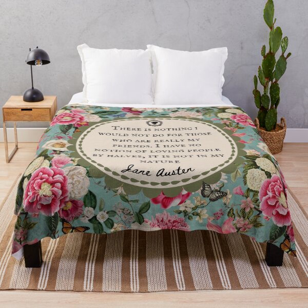 Item preview, Jane Austen Friendship Quote, Northanger Abbey, Literary, Bookish, Book Lover, Vintage Floral Flowers designed and sold by CultandObscure.