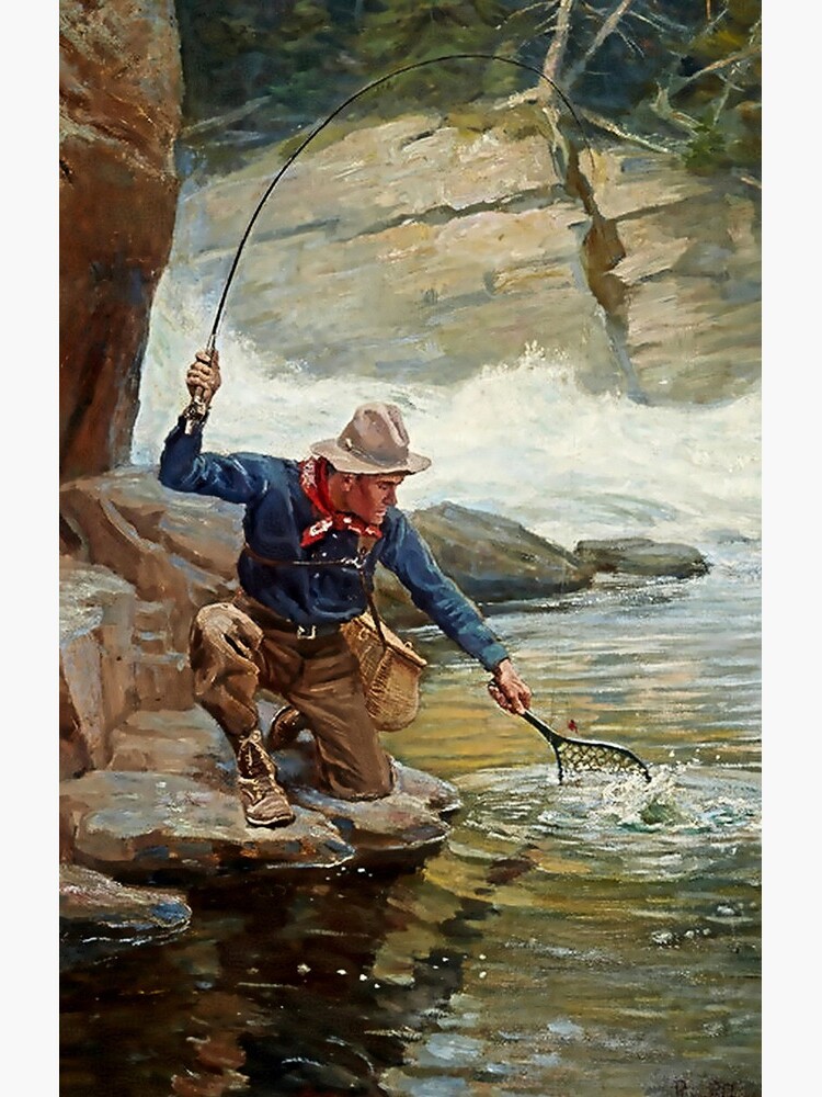 Critical Moment” Fishing Art by Philip R Goodwin Poster for Sale by  PatricianneK