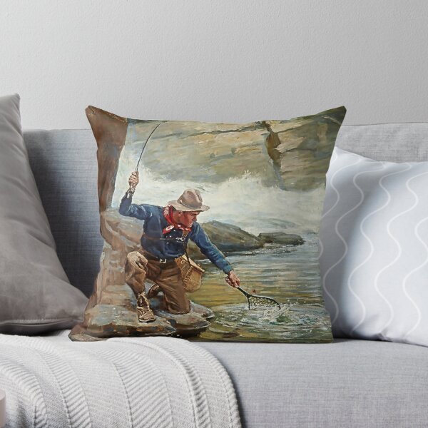 Catfish Whisperer Fishing Rod Fisherman Fish' Throw Pillow Cover 18” x 18”  | Spreadshirt