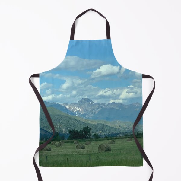 Item preview, Hay Bales in a Field with Mountains designed and sold by dm-md-iii.